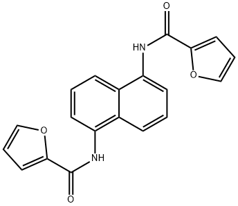 N,N'-1,5-naphthalenediyldi(2-furamide) Struktur