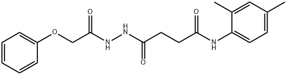 N-(2,4-dimethylphenyl)-4-oxo-4-[2-(phenoxyacetyl)hydrazino]butanamide Struktur