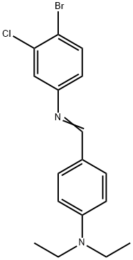 (4-bromo-3-chlorophenyl)[4-(diethylamino)benzylidene]amine Struktur