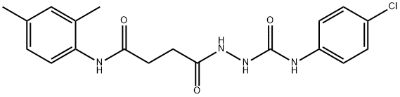 N-(4-chlorophenyl)-2-{4-[(2,4-dimethylphenyl)amino]-4-oxobutanoyl}hydrazinecarboxamide Struktur