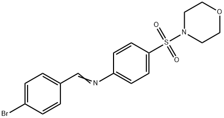 N-(4-bromobenzylidene)-4-(4-morpholinylsulfonyl)aniline Struktur