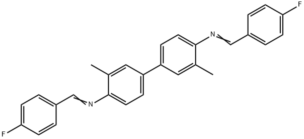 N,N'-bis(4-fluorobenzylidene)-3,3'-dimethyl-4,4'-biphenyldiamine Struktur