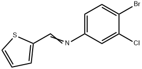 (4-bromo-3-chlorophenyl)(2-thienylmethylene)amine Struktur