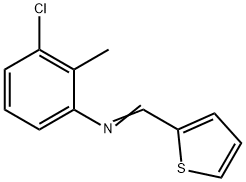 (3-chloro-2-methylphenyl)(2-thienylmethylene)amine Struktur