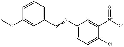 (4-chloro-3-nitrophenyl)(3-methoxybenzylidene)amine Struktur