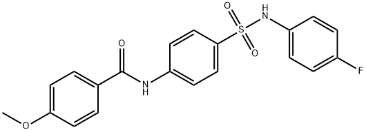 N-(4-{[(4-fluorophenyl)amino]sulfonyl}phenyl)-4-methoxybenzamide Struktur