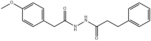 N'-[(4-methoxyphenyl)acetyl]-3-phenylpropanohydrazide Struktur