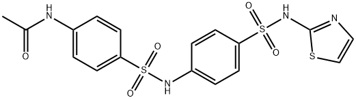 N-{4-[({4-[(1,3-thiazol-2-ylamino)sulfonyl]phenyl}amino)sulfonyl]phenyl}acetamide Struktur