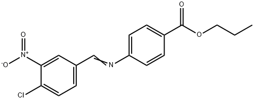 propyl 4-[(4-chloro-3-nitrobenzylidene)amino]benzoate Struktur