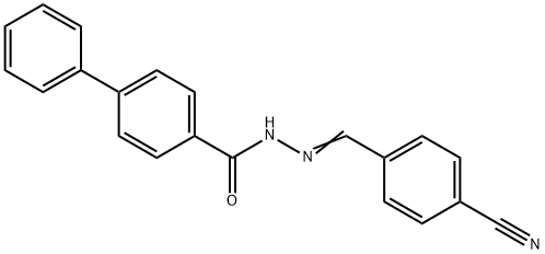 N'-(4-cyanobenzylidene)-4-biphenylcarbohydrazide Struktur