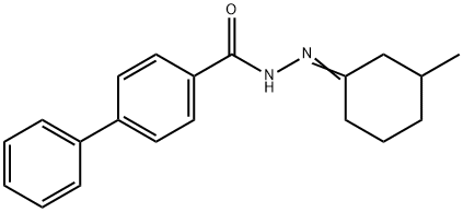 N'-(3-methylcyclohexylidene)-4-biphenylcarbohydrazide Struktur