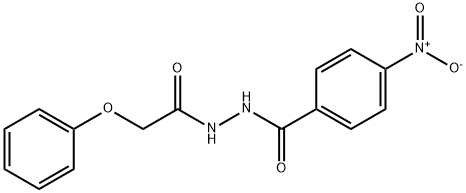 4-nitro-N'-(phenoxyacetyl)benzohydrazide Struktur