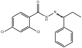 2,4-dichloro-N'-(1-phenylpropylidene)benzohydrazide Struktur