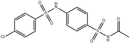 N-[(4-{[(4-chlorophenyl)sulfonyl]amino}phenyl)sulfonyl]acetamide Struktur