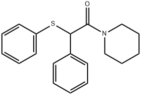 2-phenyl-2-(phenylsulfanyl)-1-(piperidin-1-yl)ethanone Struktur