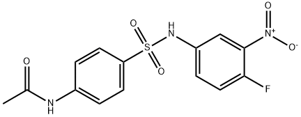 N-{4-[(4-fluoro-3-nitrophenyl)sulfamoyl]phenyl}acetamide Struktur