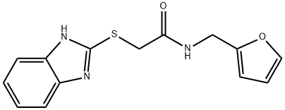 2-((1H-benzo[d]imidazol-2-yl)thio)-N-(furan-2-ylmethyl)acetamide Struktur