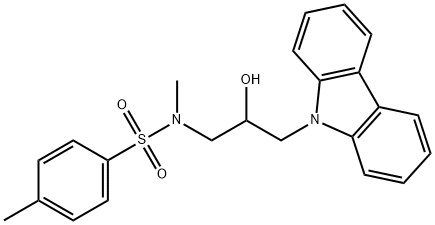 N-(3-(9H-carbazol-9-yl)-2-hydroxypropyl)-N,4-dimethylbenzenesulfonamide Struktur