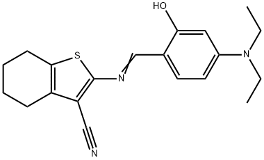 (E)-2-((4-(diethylamino)-2-hydroxybenzylidene)amino)-4,5,6,7-tetrahydrobenzo[b]thiophene-3-carbonitrile|