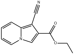 2-Indolizinecarboxylic acid, 1-cyano-, ethyl ester Struktur