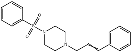 1-[(2E)-3-phenylprop-2-en-1-yl]-4-(phenylsulfonyl)piperazine Struktur