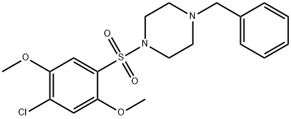 1-benzyl-4-[(4-chloro-2,5-dimethoxyphenyl)sulfonyl]piperazine Struktur