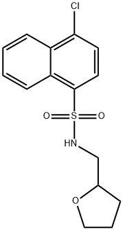 4-chloro-N-((tetrahydrofuran-2-yl)methyl)naphthalene-1-sulfonamide Struktur