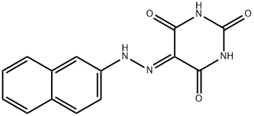 5-(2-naphthylhydrazono)-2,4,6(1H,3H,5H)-pyrimidinetrione Struktur