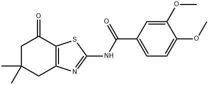 N-(5,5-dimethyl-7-oxo-4,5,6,7-tetrahydrobenzo[d]thiazol-2-yl)-3,4-dimethoxybenzamide Struktur