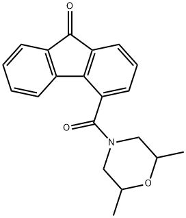 4-(2,6-dimethylmorpholine-4-carbonyl)-9H-fluoren-9-one Struktur