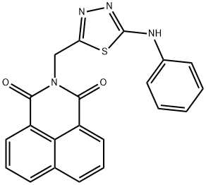 2-((5-(phenylamino)-1,3,4-thiadiazol-2-yl)methyl)-1H-benzo[de]isoquinoline-1,3(2H)-dione Struktur