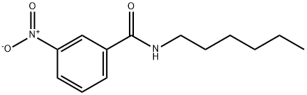 N-hexyl-3-nitrobenzamide Struktur