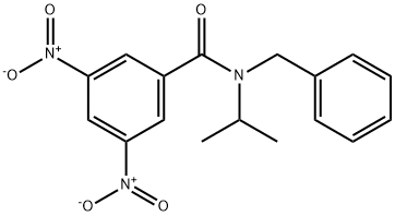 N-Benzyl-N-isopropyl-3,5-dinitrobenzamide, 97% Struktur