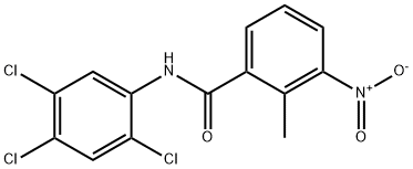 2-methyl-3-nitro-N-(2,4,5-trichlorophenyl)benzamide Struktur