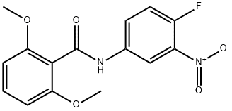 N-(4-fluoro-3-nitrophenyl)-2,6-dimethoxybenzamide Struktur