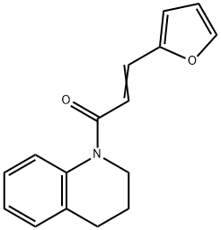 1-[3-(2-furyl)acryloyl]-1,2,3,4-tetrahydroquinoline Struktur