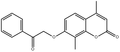 4,8-dimethyl-7-phenacyloxychromen-2-one Struktur