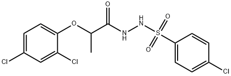 N'-[(4-chlorophenyl)sulfonyl]-2-(2,4-dichlorophenoxy)propanohydrazide Struktur