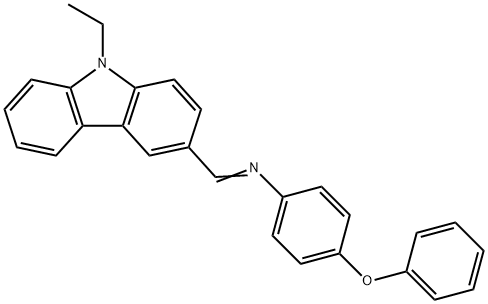 N-[(9-ethyl-9H-carbazol-3-yl)methylene]-4-phenoxyaniline Struktur