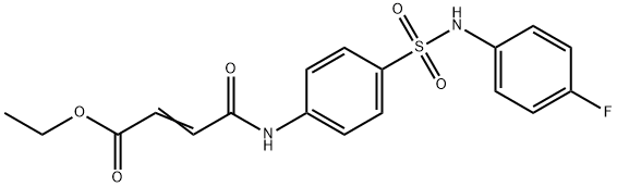 ethyl 4-[(4-{[(4-fluorophenyl)amino]sulfonyl}phenyl)amino]-4-oxo-2-butenoate Struktur