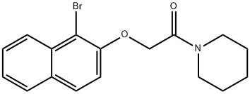 1-{[(1-bromo-2-naphthyl)oxy]acetyl}piperidine Struktur