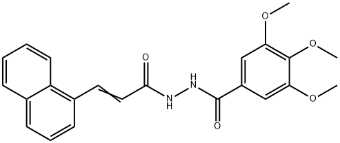 3,4,5-trimethoxy-N'-[3-(1-naphthyl)acryloyl]benzohydrazide Struktur