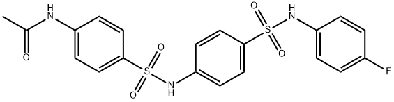 N-(4-{[(4-{[(4-fluorophenyl)amino]sulfonyl}phenyl)amino]sulfonyl}phenyl)acetamide Struktur