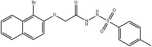 2-[(1-bromo-2-naphthyl)oxy]-N'-[(4-methylphenyl)sulfonyl]acetohydrazide Struktur