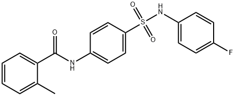 N-(4-{[(4-fluorophenyl)amino]sulfonyl}phenyl)-2-methylbenzamide Struktur