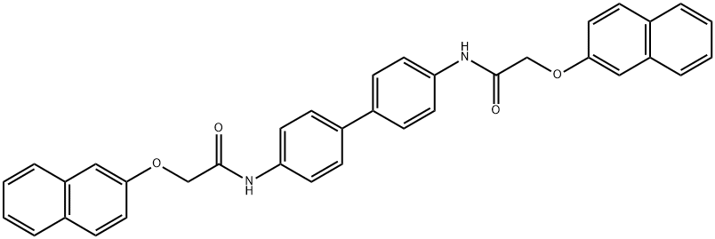 N,N'-4,4'-biphenyldiylbis[2-(2-naphthyloxy)acetamide] Struktur