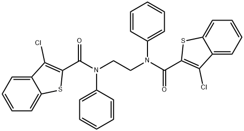 N,N'-1,2-ethanediylbis(3-chloro-N-phenyl-1-benzothiophene-2-carboxamide) Struktur