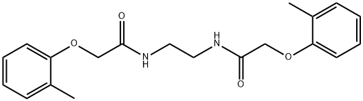 N,N'-1,2-ethanediylbis[2-(2-methylphenoxy)acetamide] Struktur