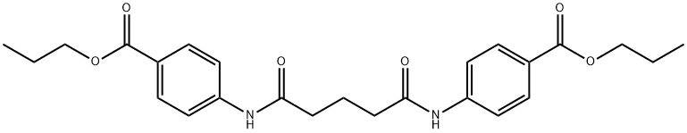 dipropyl 4,4'-[(1,5-dioxo-1,5-pentanediyl)di(imino)]dibenzoate Struktur