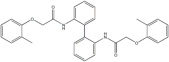 N,N'-2,2'-biphenyldiylbis[2-(2-methylphenoxy)acetamide] Struktur